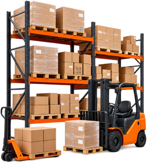 boxes with Forclift